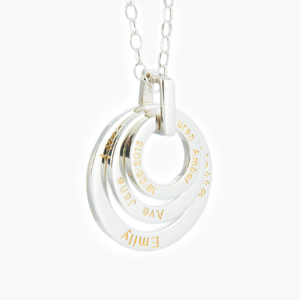 Personalised silver Blossom set Mothers Day jewellery