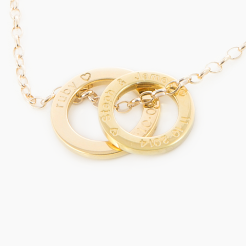 Unique and personalised gold gift jewellery
