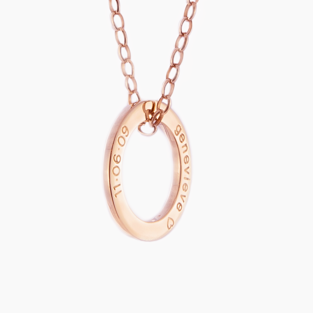 Solid rose gold LoveLoop jewellery set