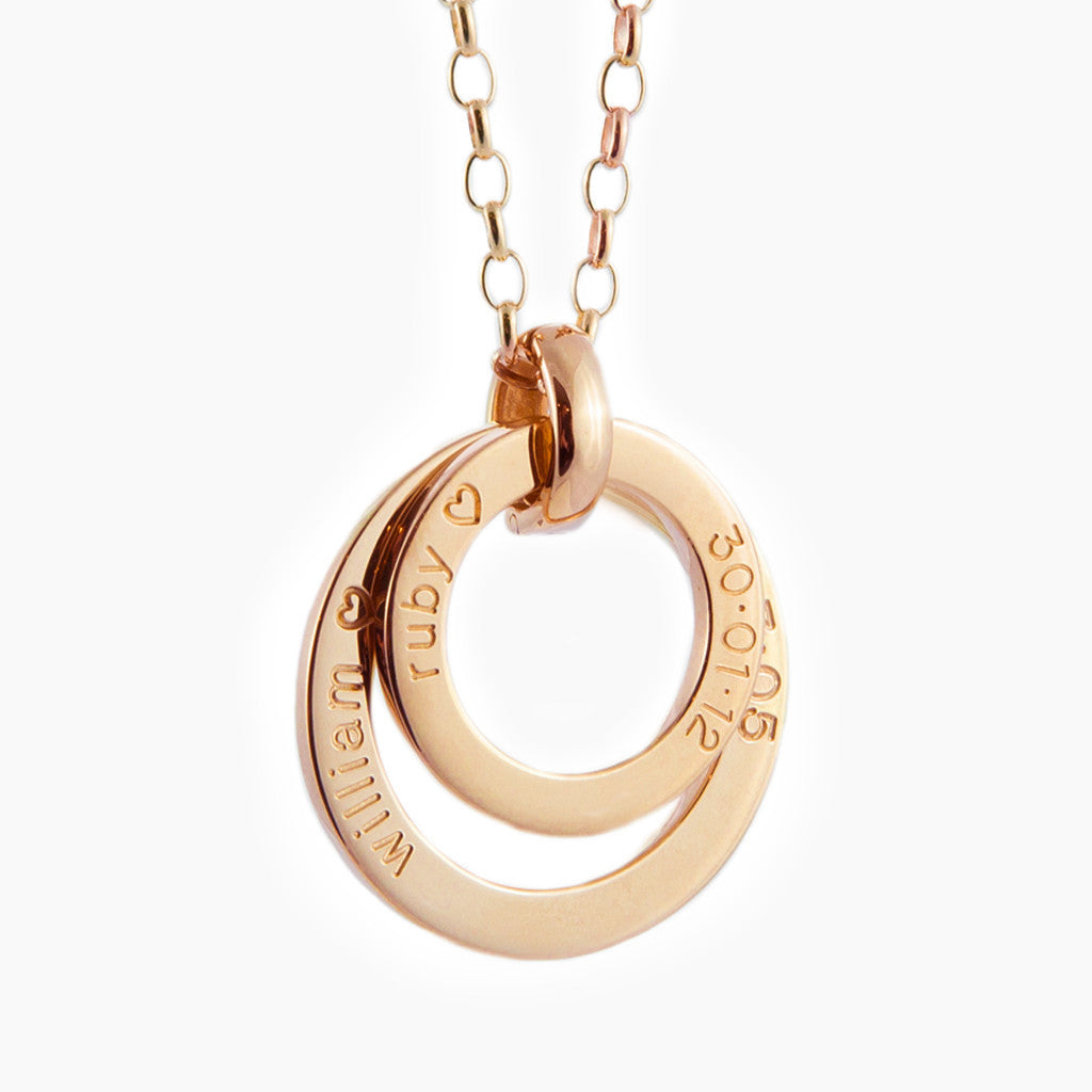 LoveLoops solid rose gold oval link