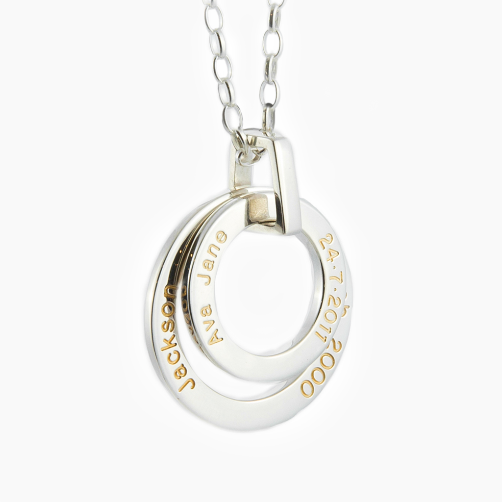 18ct gold filled engraved loops with baby names NZ