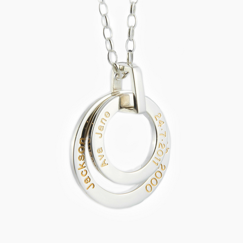 18ct gold filled engraved loops with baby names NZ