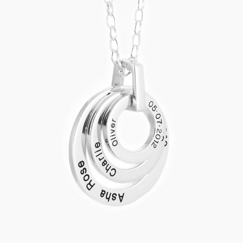 Blossom LoveLoops set personalized names and dates jewellery