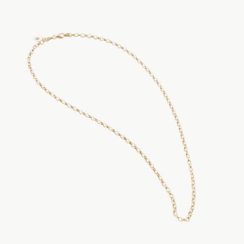 Heavy solid yellow gold belcher LoveLoops chain