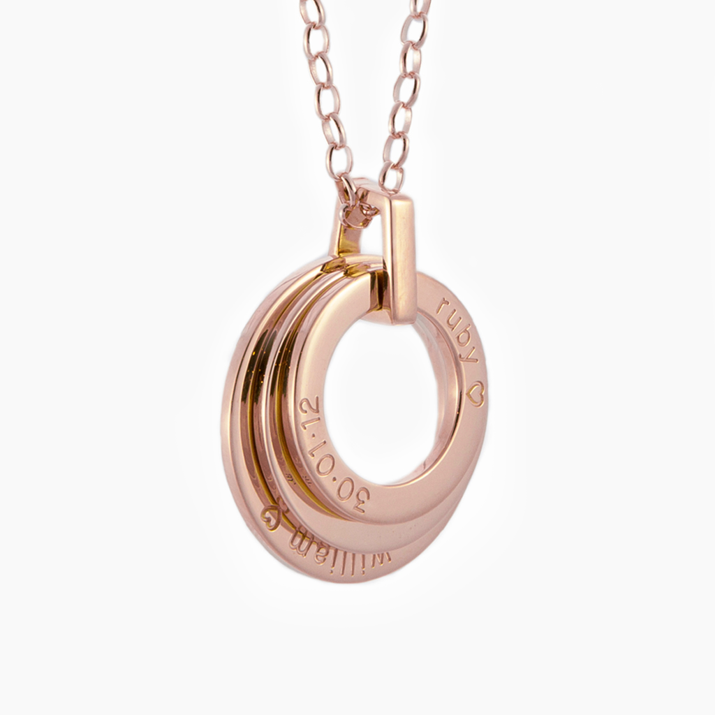 High quality rose gold circle of life jewelry