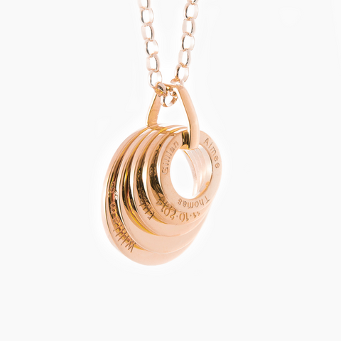 Solid 9 carat rose gold large LoveLoops link