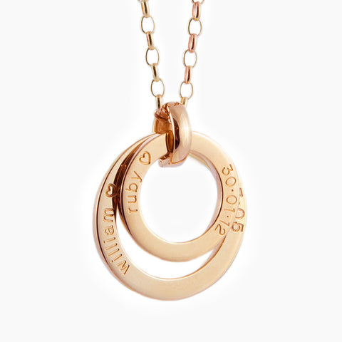 LoveLoops solid rose gold oval link