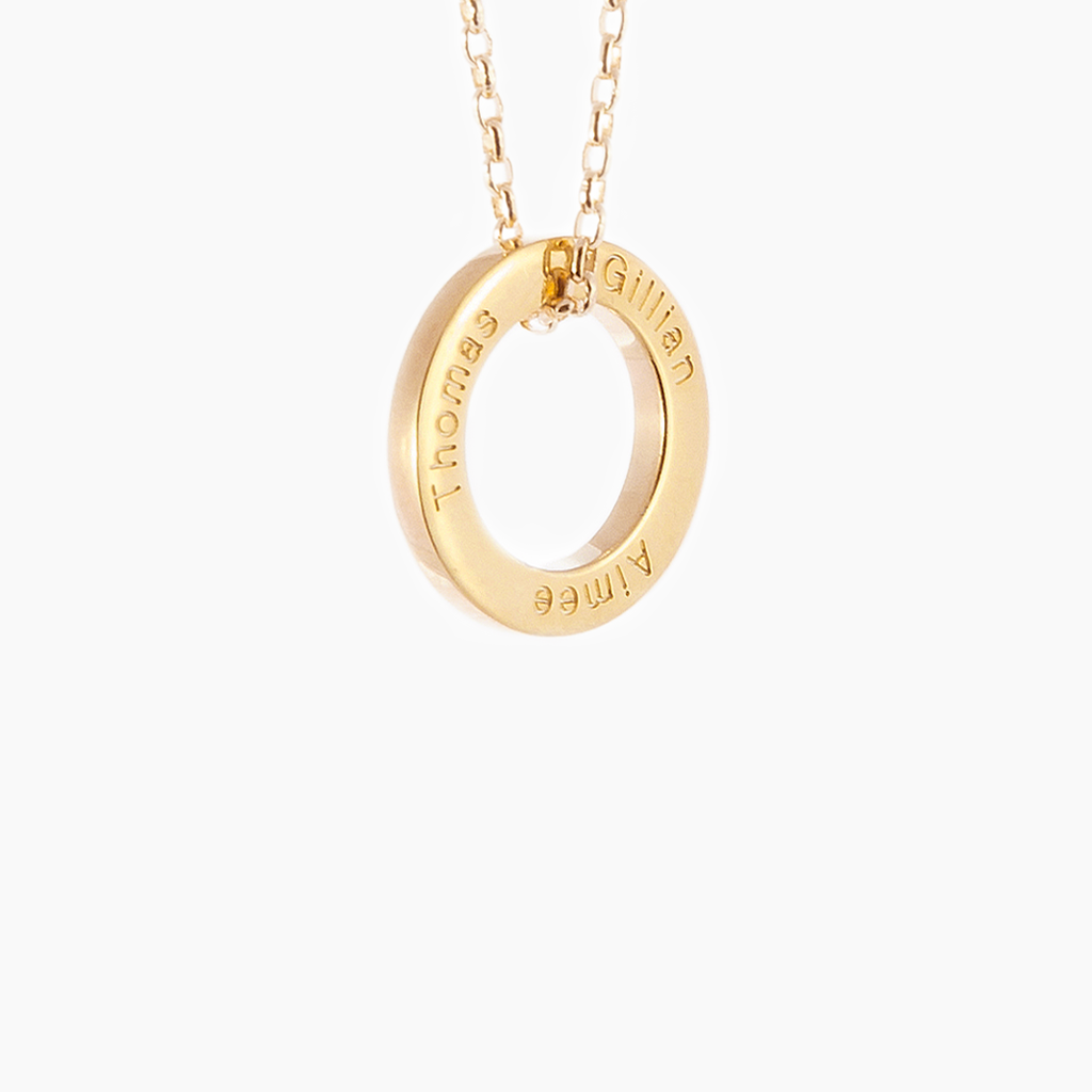 Darling mini gold ring engraved pendant NZ
