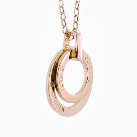 Square rose gold link